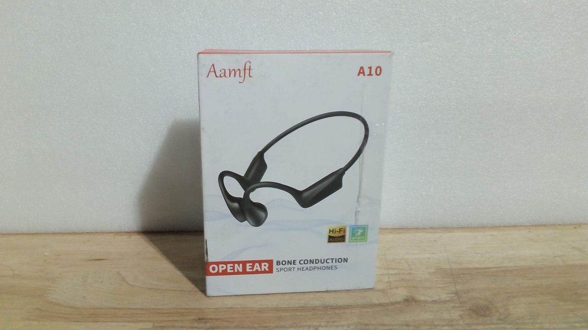 Audífonos de Conducción Ósea Aamft | Bluetooth 6.0 de Oído Abierto | Cómodos e Inalámbricos con Micrófono | 10h de Reproducción | IPX6 a Prueba de Sudor | Ligeros | Para Correr y Deporte