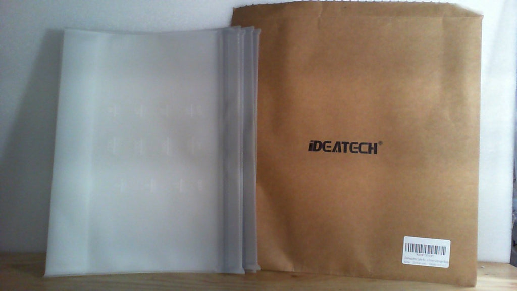paquete de bolsas de almacenamiento reutilizables de material esmerilado IDEATEC.