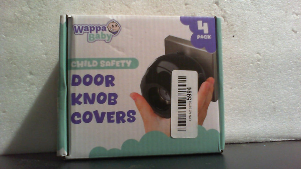 Protector de Perilla de Puerta de Seguridad para Ninos 4 Piezas | Cubierta de Doble Seguro Dificil de Quitar | Reutilizable a Prueba de Bebes | Instalacion sin Herramientas | Negro