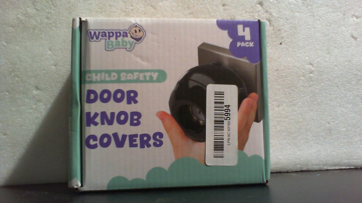 Protector de Perilla de Puerta de Seguridad para Ninos 4 Piezas | Cubierta de Doble Seguro Dificil de Quitar | Reutilizable a Prueba de Bebes | Instalacion sin Herramientas | Negro