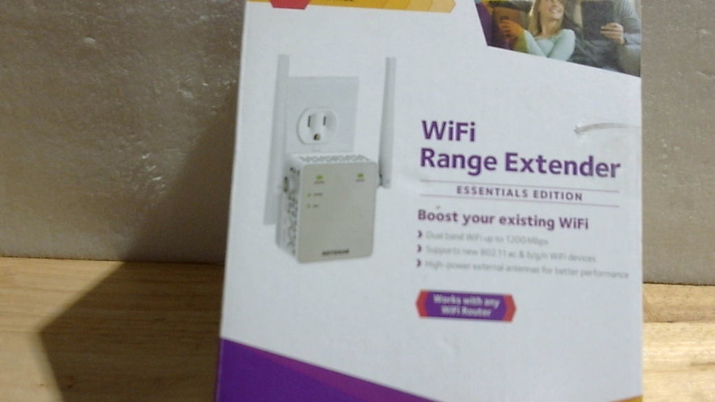 Extensor de Rango WiFi NETGEAR EX6120 | Hasta 1500 pies2 y 25 Dispositivos | AC1200 Doble Banda | 1.2 Gbps | Enchufe Pared