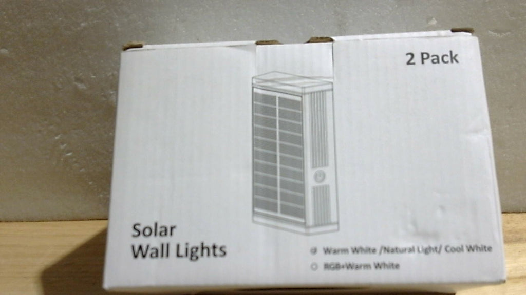 USADO-UGDLUCK Luz Solar de Pared Exterior | 3000/4000/6000K 3 Modos | Encendido Automatico Aplique Arriba y Abajo | IP67 Impermeable | Casa Garaje Porche | 2 Piezas