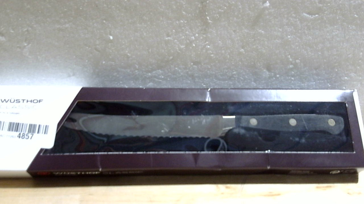 USADO-Cuchillo para Tomate Wüsthof Classic 5" | Hoja de Acero Alemán | Mango Negro