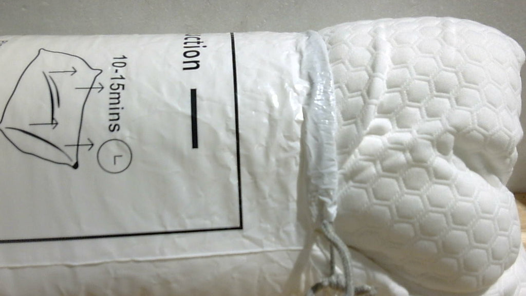 CSDLF Almohadas de Espuma Viscoelastica | para Dormir de Lado y Boca Arriba, Alivio de Dolor de Cuello | Funda Lavable Removible, Suave, Blanco (Estandar)