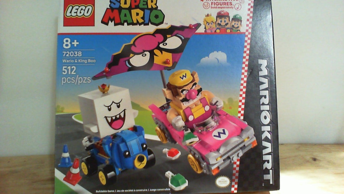 LEGO Super Mario Mario Kart Wario y King Boo 72038 | Juguete de Construcción con Auto y Acción de Derrape | para Niños y Niñas de 8+ | Regalo de Cumpleaños para Fans