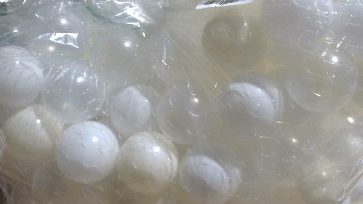 INCOMPLETO-Pelotas para Piscina de Pelotas GOGOSO | A Prueba de Aplastamiento y No Tóxicas | para Bebés y Niños | Pack de 170 Piezas de 2.2 Pulgadas | Blanco+Beige+Transparente