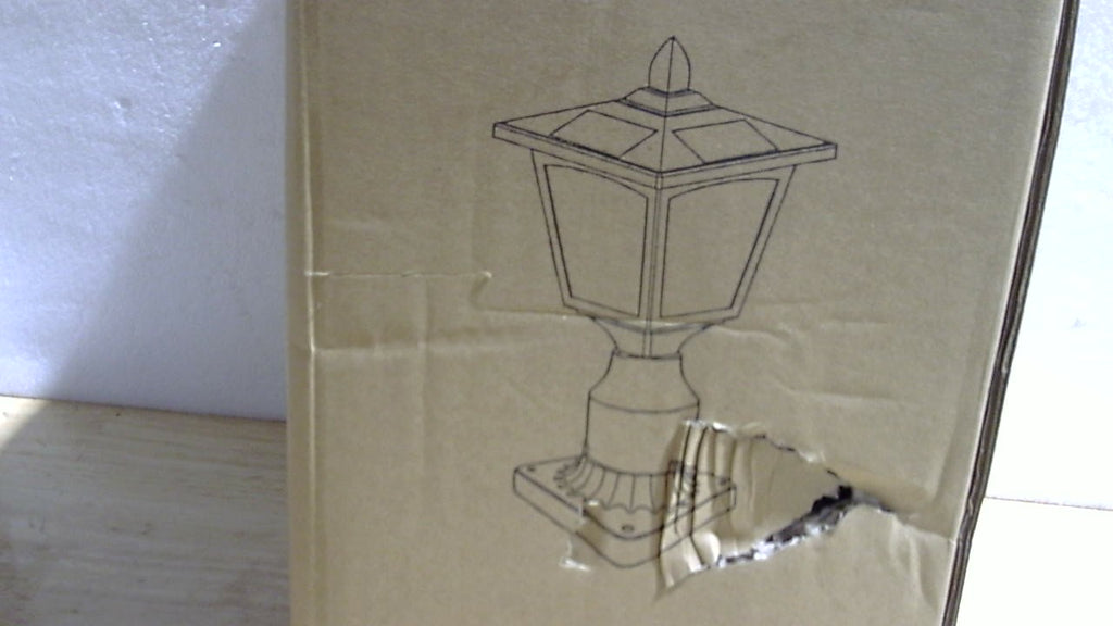 Farol solar para postes impermeables para terraza, patio, jardín, césped, valla del atardecer al amanecer