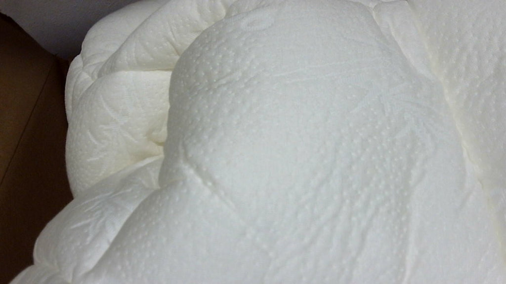 ES COLOR BLANCO COMPLETO-Cubrecolchón Short Queen para RV, Refrescante Extra Grueso Transpirable de Viscosa Hecha de Bambú, Acolchado Suave con Relleno Alternativo de Plumón de 1000 GSM (B
