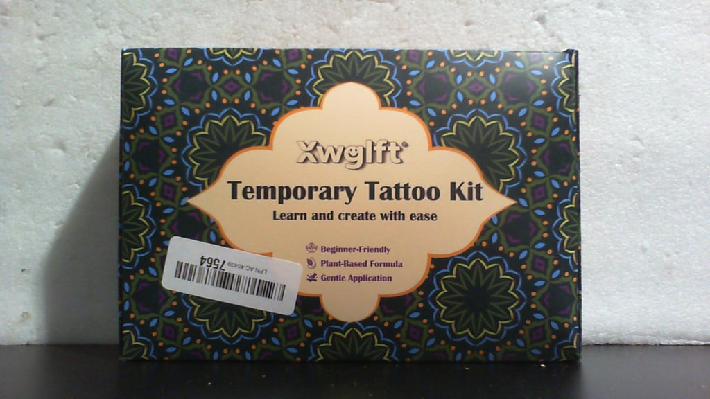 Kit de Tatuajes Temporales 191 Piezas | 6 Conos de Tinta + Lapiz de Contorno | Set de Arte Corporal DIY Resistente al Agua