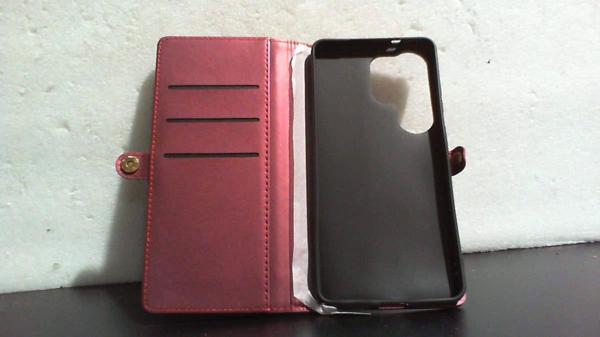 Funda Billetera Defencase para Galaxy S26 Ultra | Cuero PU con Bloqueo RFID y Porta Tarjetas | Cierre Magnetico, Correa y Zipper | Vino Tinto 6.9 Pulgadas