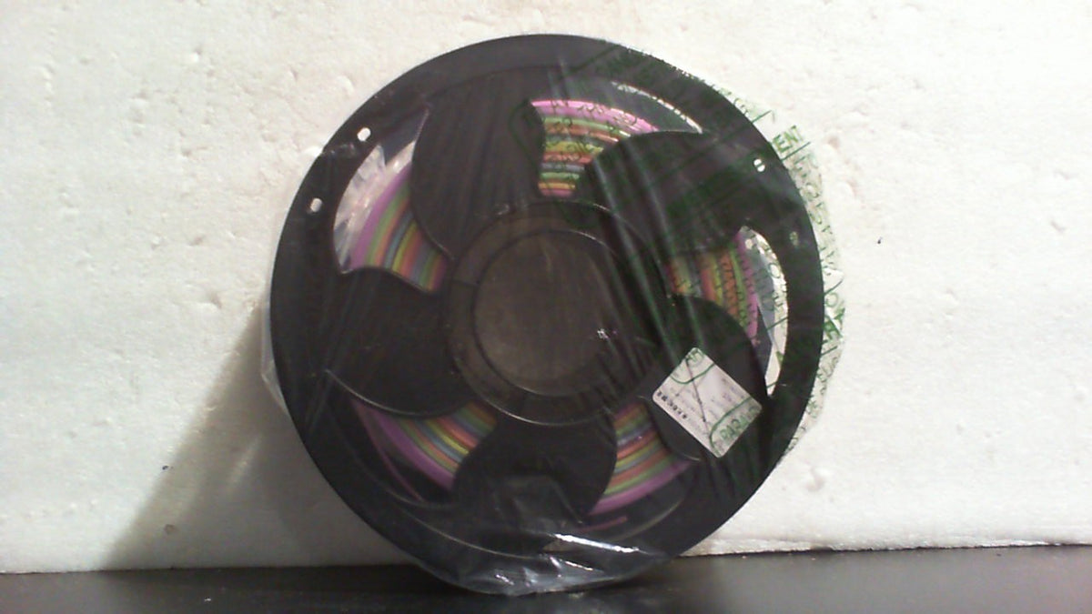 Filamento PLA Fluorescente Degradado Arcoíris 1.75mm | Brilla en la Oscuridad, Colores Vibrantes | Impresión 3D | Bobina 750G