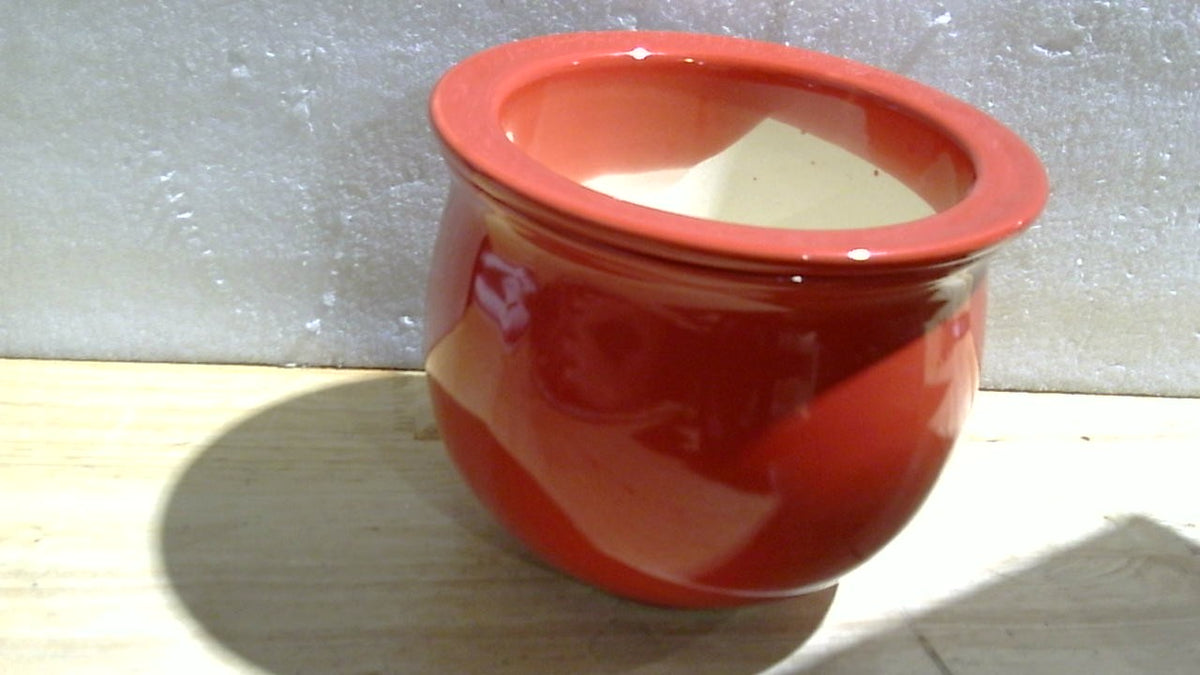 Teagas Maceta Ceramica de Autorriego | 6 Pulgadas | Para Violeta Africana | Con Maceta Interior Absorbente | Redonda | Decoracion de Interior y Porche | Regalo para Amantes de Plantas | Roja