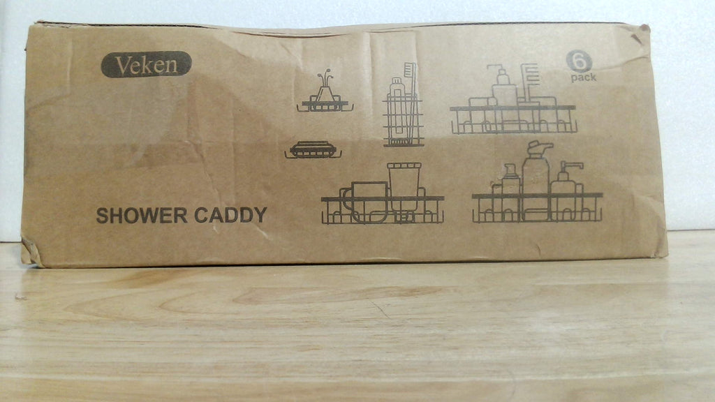 Juego Organizador de Ducha Adhesivo Veken de 6 Piezas (Shower Caddy 6-Pack).