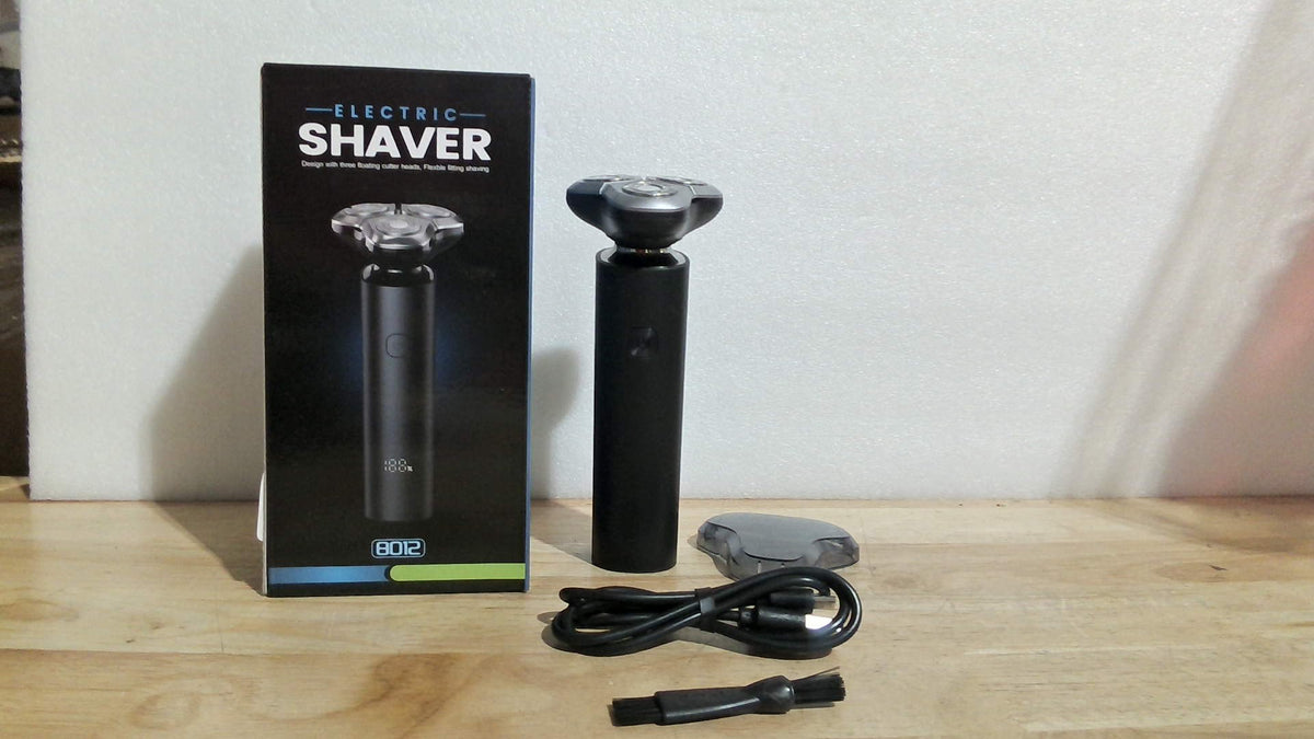 afeitadora eléctrica rotativa recargable para hombres, modelo 8012 (marca genérica / Eboboin)