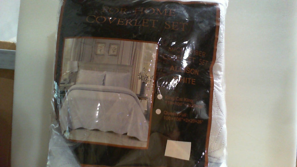 EDREDON Y FUNDAS PARA ALMOHADA. Fancy Linen Set de Cobertor 3 Piezas Texturizado | Sobrecama Extragrande con Patrón Floral de Margaritas | King/Cal King | Blanco