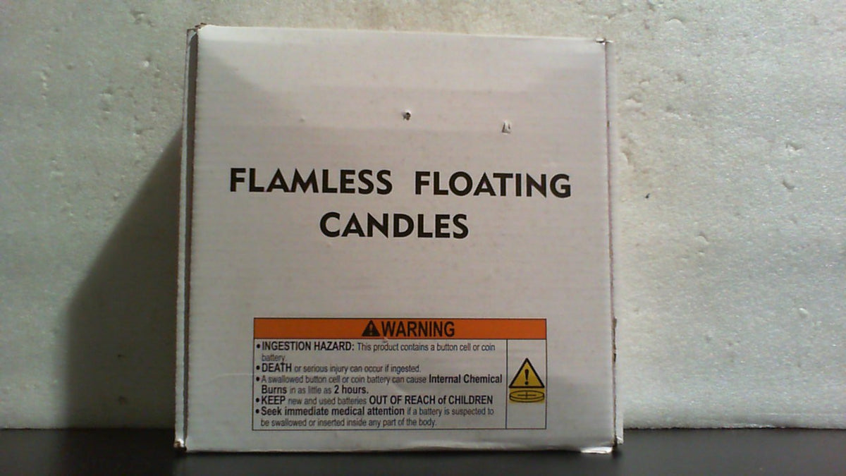 Homemory Set de 24 Velas Flotantes LED sin Llama de 2 Pulgadas, 200 Horas, a Bateria, Parpadeantes e Impermeables, para Floreros y Centros de Mesa, Base Blanca