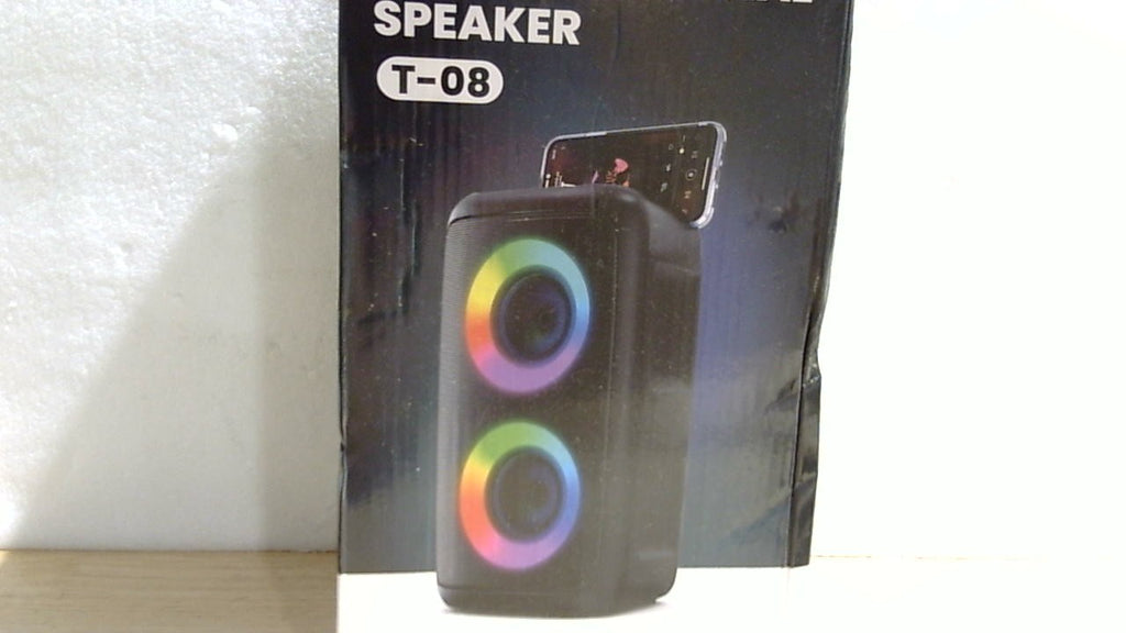 PWBSLAI Parlante Bluetooth Portatil para Fiestas | Con Luces de Colores | Inalambrico Sonido HD Potente | Sistema de Cine en Casa TWS/AUX/USB/TF | Fiestas Camping