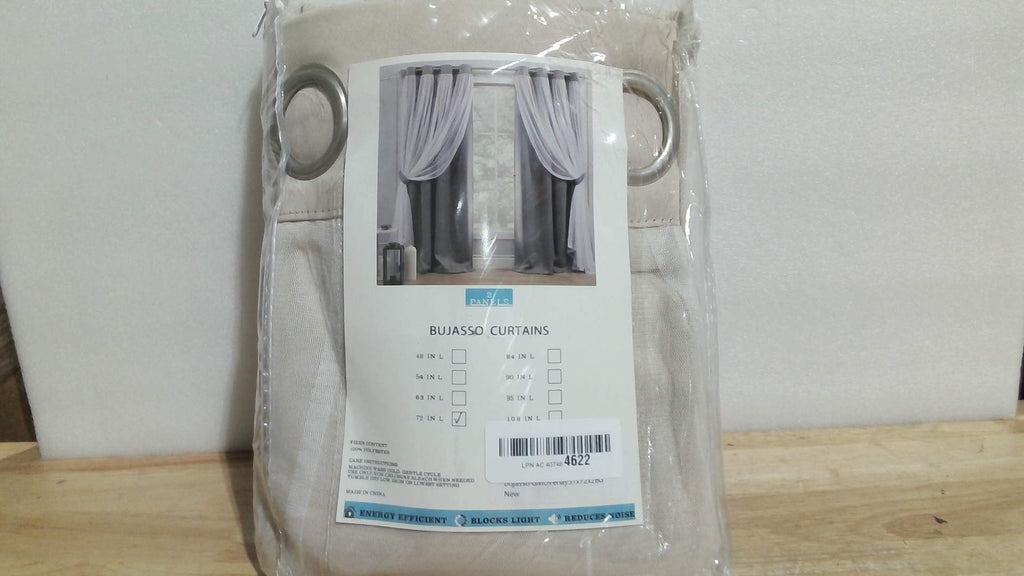 juego de cortinas de doble capa marca Bujasso Curtains  ( DISENO IGUAL A LA SEGUNDA IMAGEN )