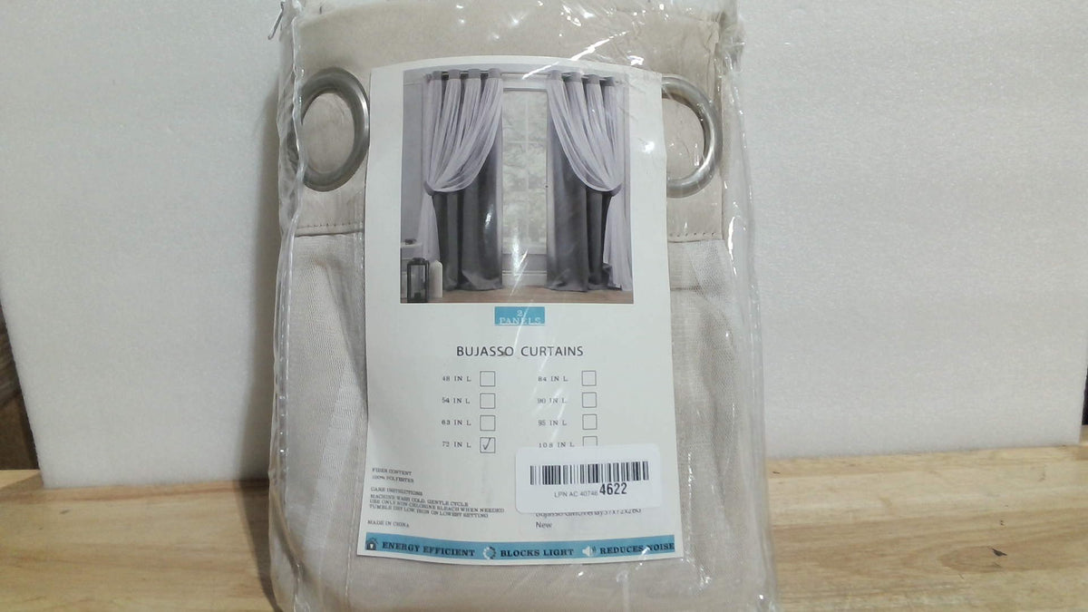juego de cortinas de doble capa marca Bujasso Curtains  ( DISENO IGUAL A LA SEGUNDA IMAGEN )
