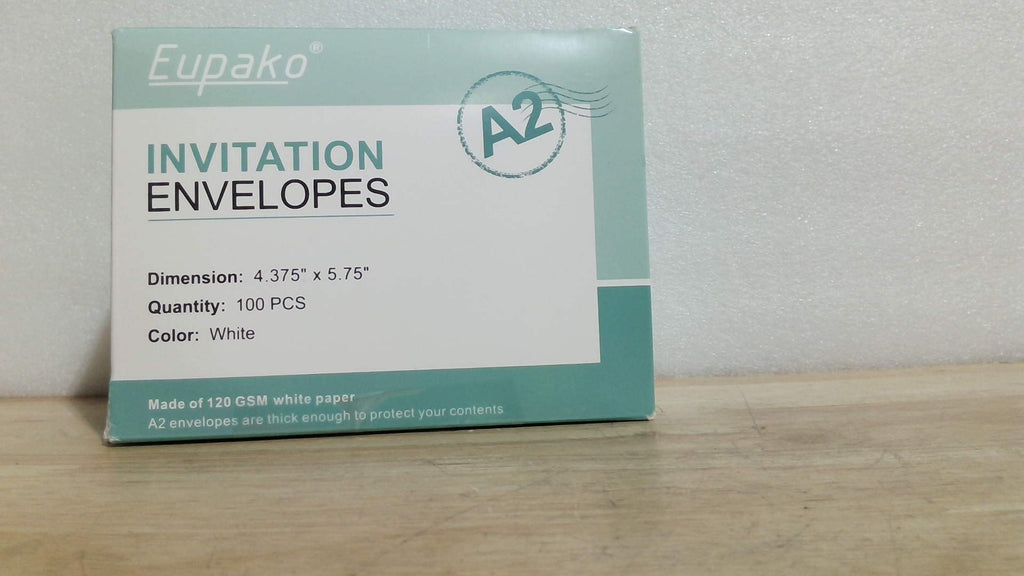 sobres de invitación blancos Eupako tamaño A2.