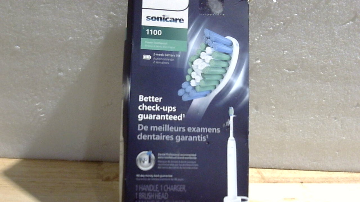 Philips Sonicare Serie 1100 Cepillo Dental Eléctrico | Tecnología Sónica Avanzada | EasyStart, Smartimer y Quadpacer | Blanco, Modelo HX3641/02