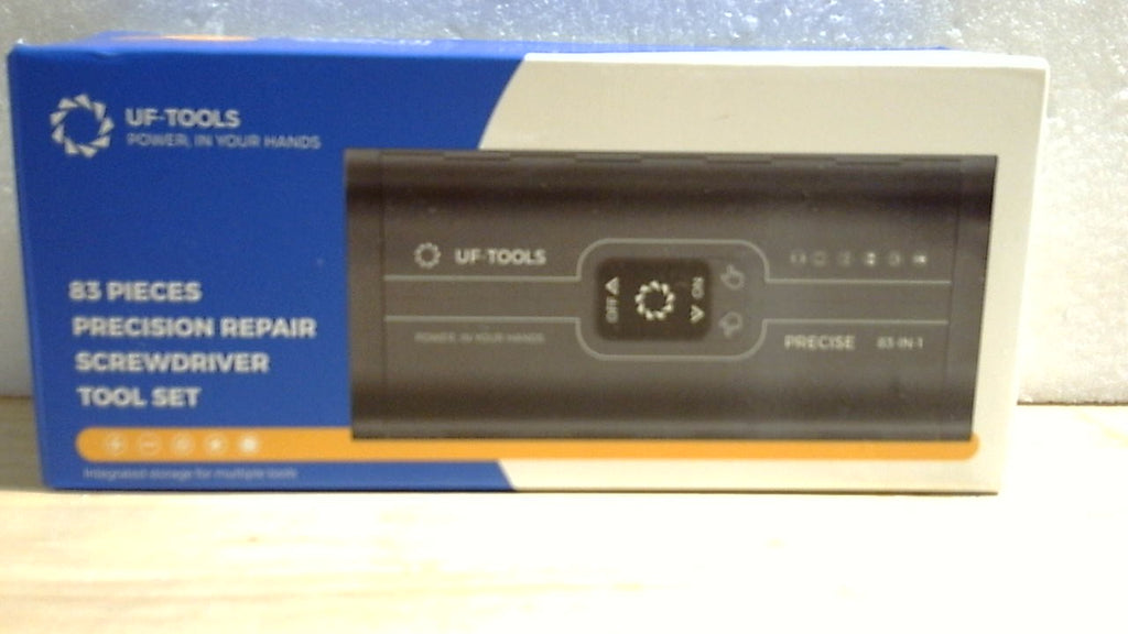 INCOMPLETO-Mini Destornillador Eléctrico UF-TOOLS 83 en 1 | Inalámbrico y Recargable con 71 Puntas, Luz LED y Tapete Magnético | Herramienta Profesional para Celular, Reloj, Cámara y Laptop