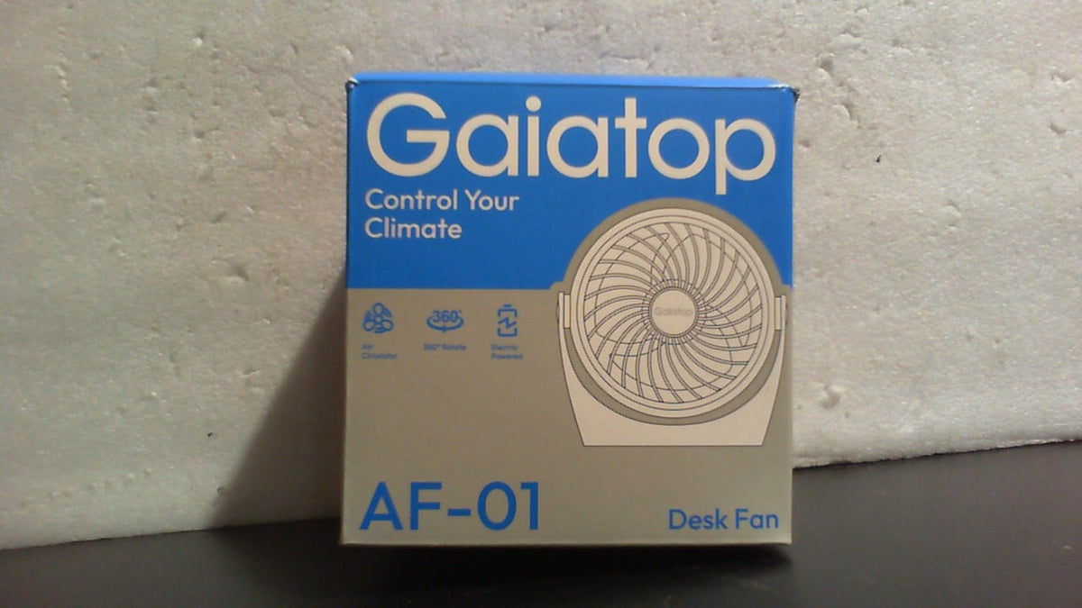 Ventilador de Escritorio Gaiatop 5 Pulgadas | Circulador de Aire Portátil de Mesa | Pequeño pero Potente | 3 Velocidades | Inclinación Ajustable 360 Grados | Negro