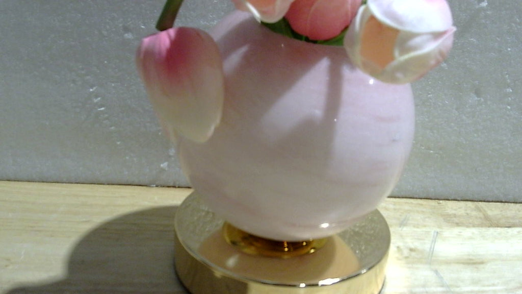 LA LAMPARA VIENE SUELTA DEL CENTRO-HAJINLU Lampara de Mesa Inalambrica | Recargable Tipo-C | Para Mesa de Comedor, Decoracion del Hogar, Mesita de Noche | Pequena Luz Nocturna | ROSA