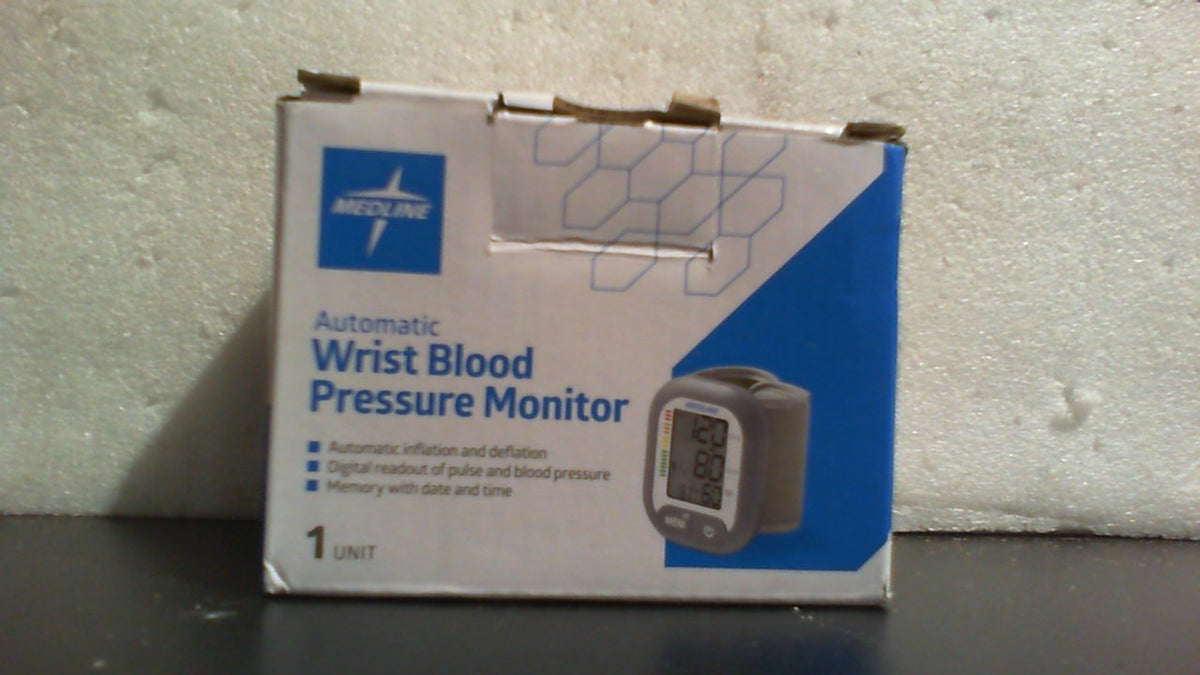 Monitor Digital de Presión Arterial de Muñeca Medline | Portátil con Pantalla LCD | Almacena hasta 60 Lecturas | Baterías Incluidas