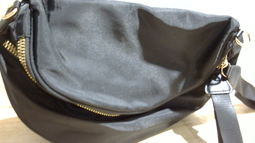 FEIBOON Bolso Crossbody de Nylon Espacioso | Riñonera, Cartera y Bolso de Hombro de Moda para Mujer | Negro