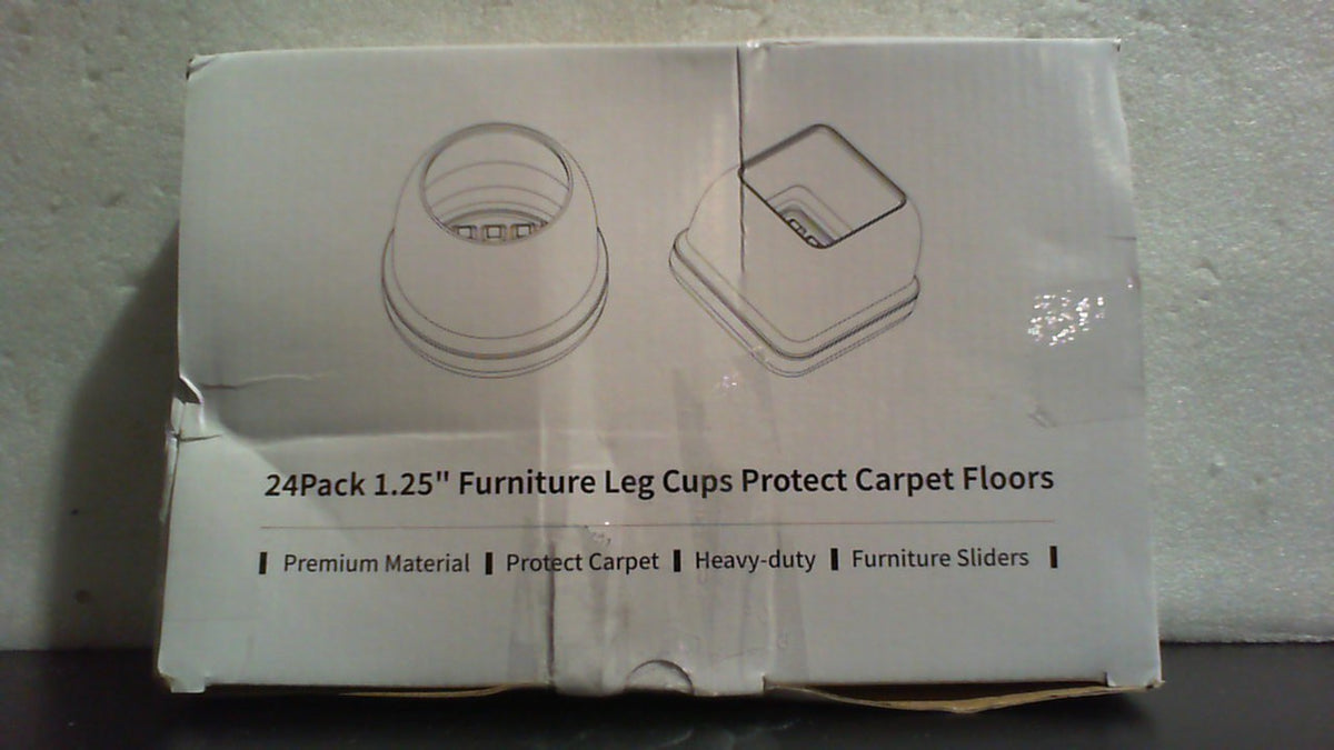 Deslizadores para Sillas Ezprotekt 24 Piezas para Alfombra | Almohadillas de Teflón Redondas | Protectores de Patas para Sillas y Bancos | Para Mesa y Silla | Ajuste 1-1/10 a 1-3/10 Pulgada