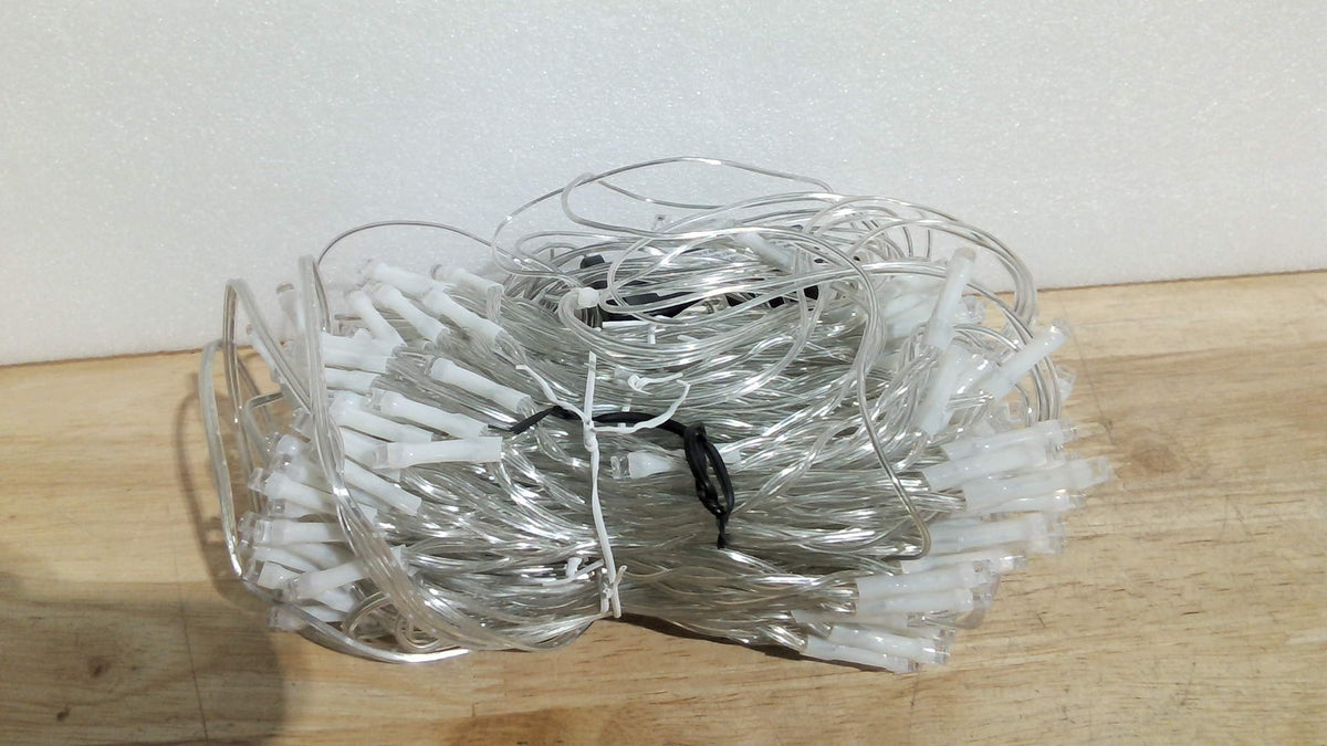 cortina de luces LED para ventanas de 300 focos en tono Warm White (Blanco Cálido)