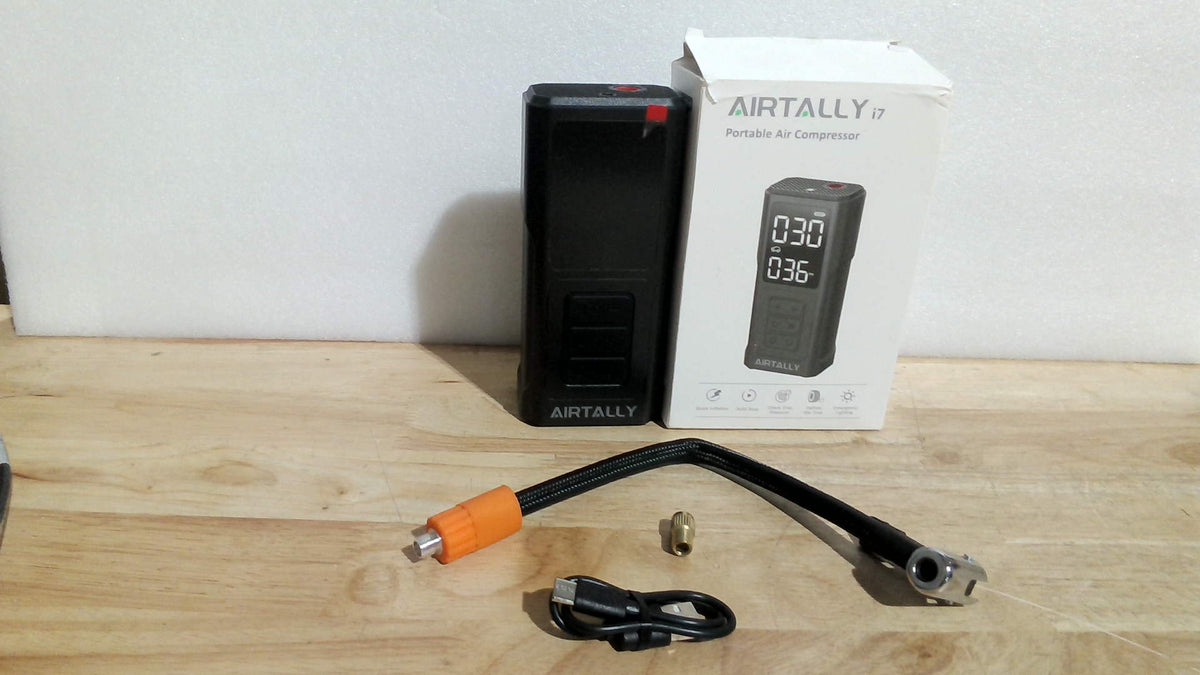 Inflador de Llantas Portátil | Compresor de Aire Recargable | 5200mAh 150 PSI | Infla Rápido | Para Llantas de Auto, Bicicleta y Balones | Doble Pantalla LED | Manómetro y Auto-Apagado