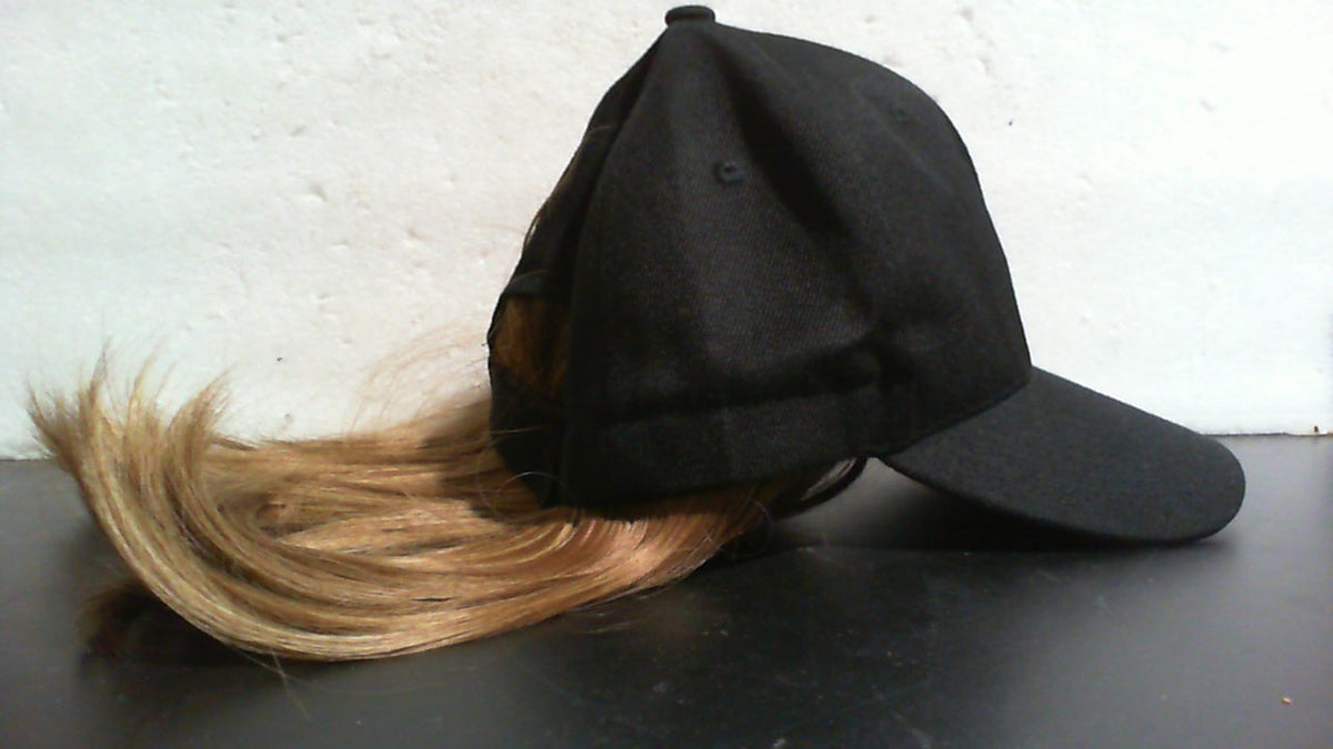 S-noilite Peluca con Gorra de Béisbol Integrada | Cabello Bob Corto Castaño Oscuro | Gorra Ajustable con Extensiones