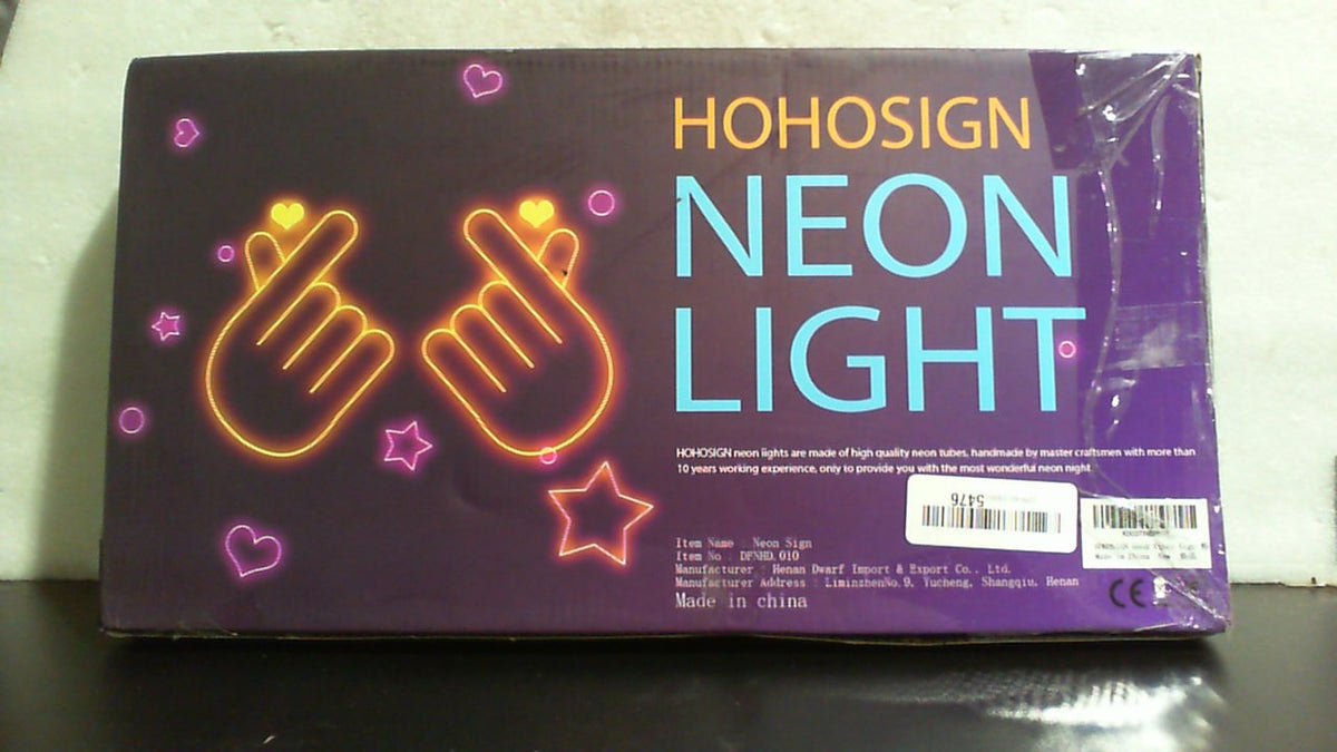Letrero Neón HOHOSIGN Good Vibes | Para Decoración de Pared | 16x8 Pulgadas | Corazón y Good Vibes LED | Para Dormitorio | Alimentado por USB | Rosa | Para Sala de Juegos y Navidad