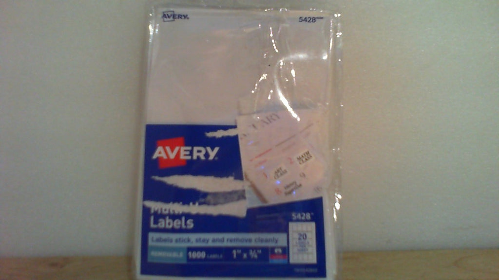 Etiquetas Removibles Autoadhesivas Avery | 1.9x2.5cm | Blancas | 50 hojas | 5428