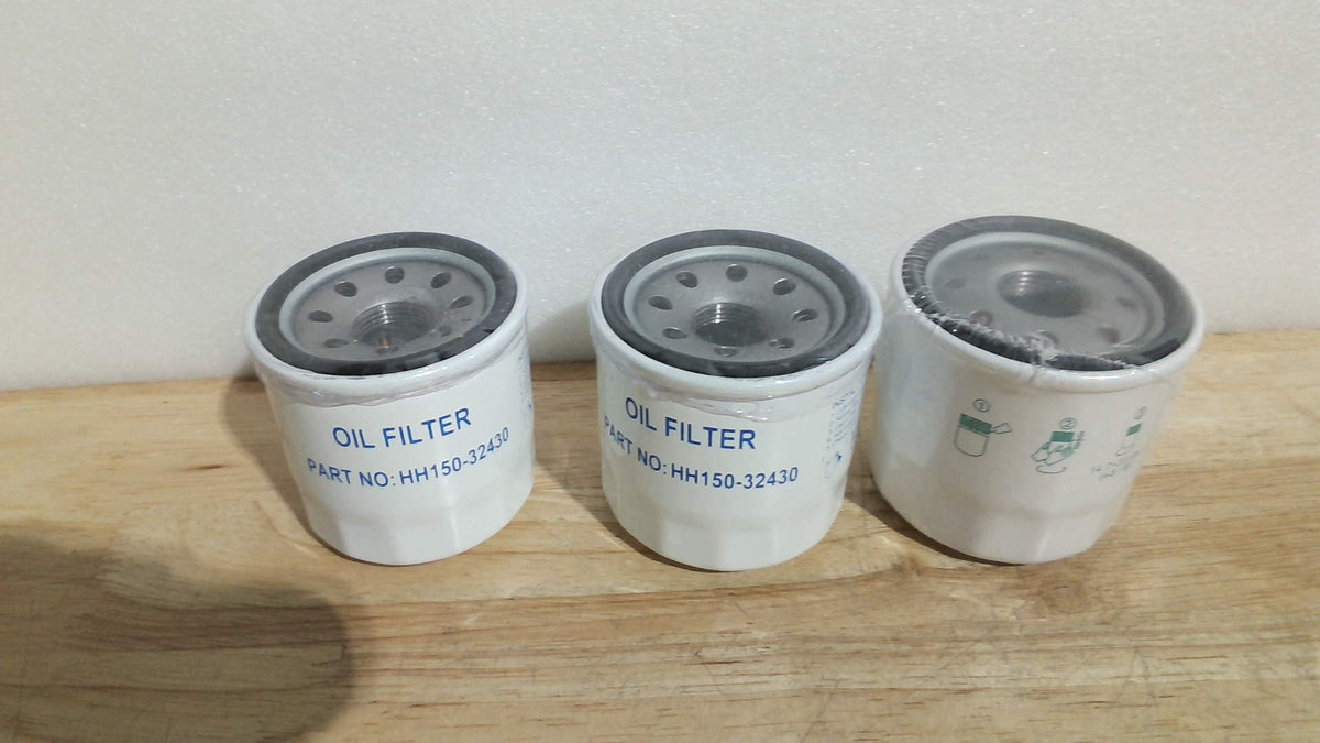 HH150-32430 Filtros de Aceite 3 Piezas | Compatibles con Kubota D722, D902, WG750 y Tractores Grasshopper | Reemplaza 70000-15241 y HH1J0-32430 REPUESTO  VIENE COMO SE MUESTRA EN LA SEGUNDA IMAGEN