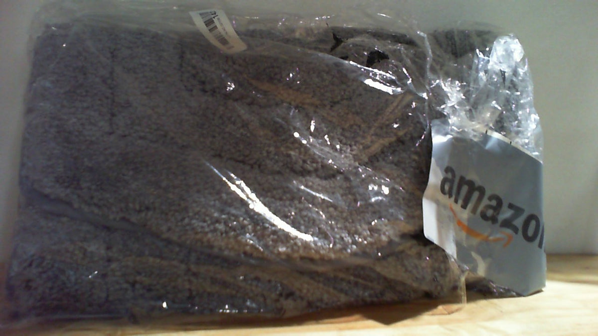 COSY HOMEER Tapetes de Bano Extra Gruesos | Antideslizantes Suaves Felpa Shaggy 100% Poliester Absorbentes para Bano, Sala, Recamara (Gris, 17x27')