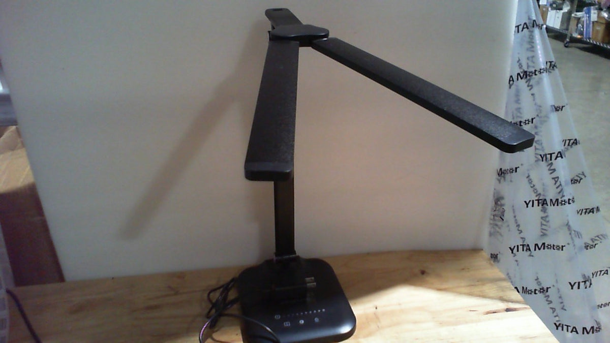 USADO CHARYJOD Lampara de Escritorio LED para Oficina y Casa | Altura Ajustable Tipo Arquitecto con Adaptador USB, Regulacion Continua | para Lectura y Estudio