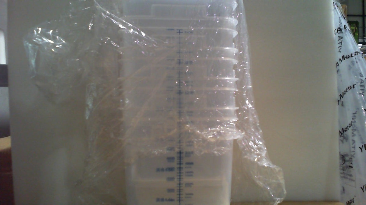 ASEVAT Cubeta Cuadrada de 1 Galon con Tapa 5 Pack | Contenedores Transparentes Grado Alimenticio con Asa | Uso Rudo, Libre de BPA