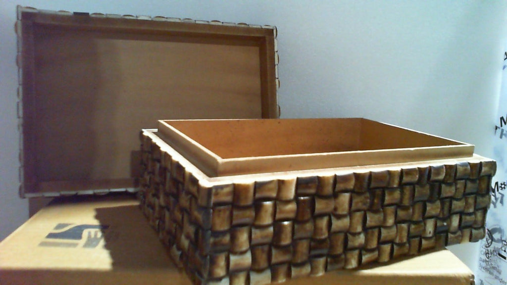 Caja Decorativa Grande Handicrafts Home con Tapa | 9x6x3.5 Pulgadas, Organizador para Mesa de Centro | Caja de Recuerdos Elegante para Hogar y Oficina | Mekong Chai