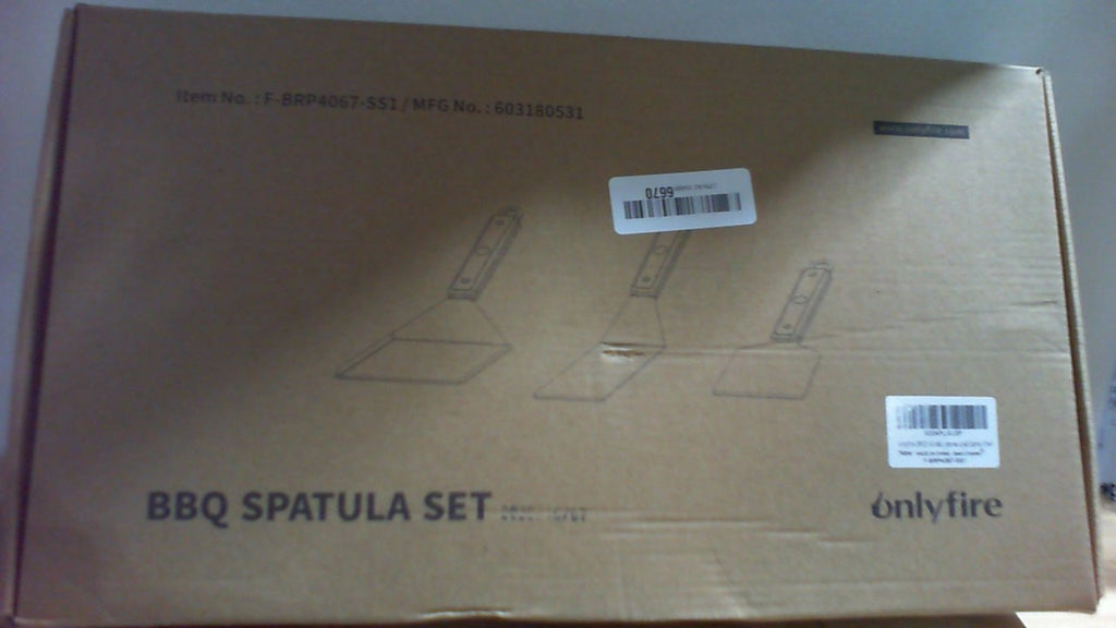 onlyfire Set de 3 Espátulas para Parrilla | Kit de Accesorios para Plancha Blackstone | Espátula Grande, Rascador y Espátula Larga