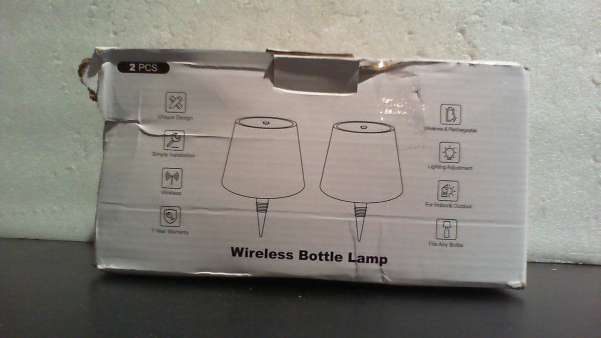 Mebaraul 2 Lamparas para Botella de Vino | 2025 Nuevo | 3 Colores Recargables Inalambricas | Kit de Luz para Botellas de Licor con Atenuacion Tactil | Para Fiestas y Decoracion | Blanco