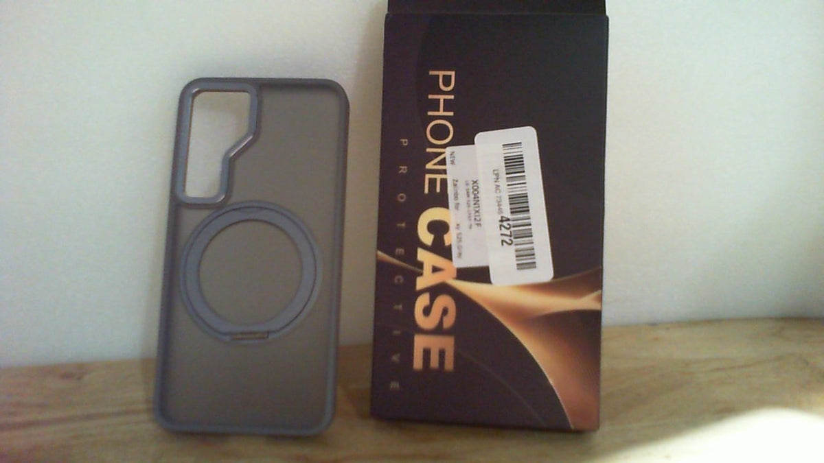Funda Zalinbo para Samsung Galaxy S25 | Anillo Magnetico Giratorio 360 grados, Compatible con MagSafe | Proteccion Militar Antigolpes Mate Translucida | Gris