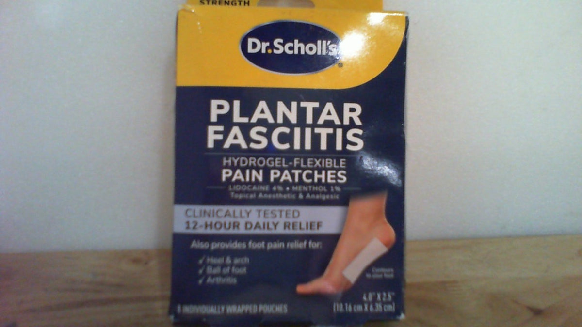 2 UNIDADES FALTANTES. Parches para Fascitis Plantar Dr. Scholl's con Hidrogel Flexible 8 Ct | Alivio 12 Horas Lidocaina y Mentol