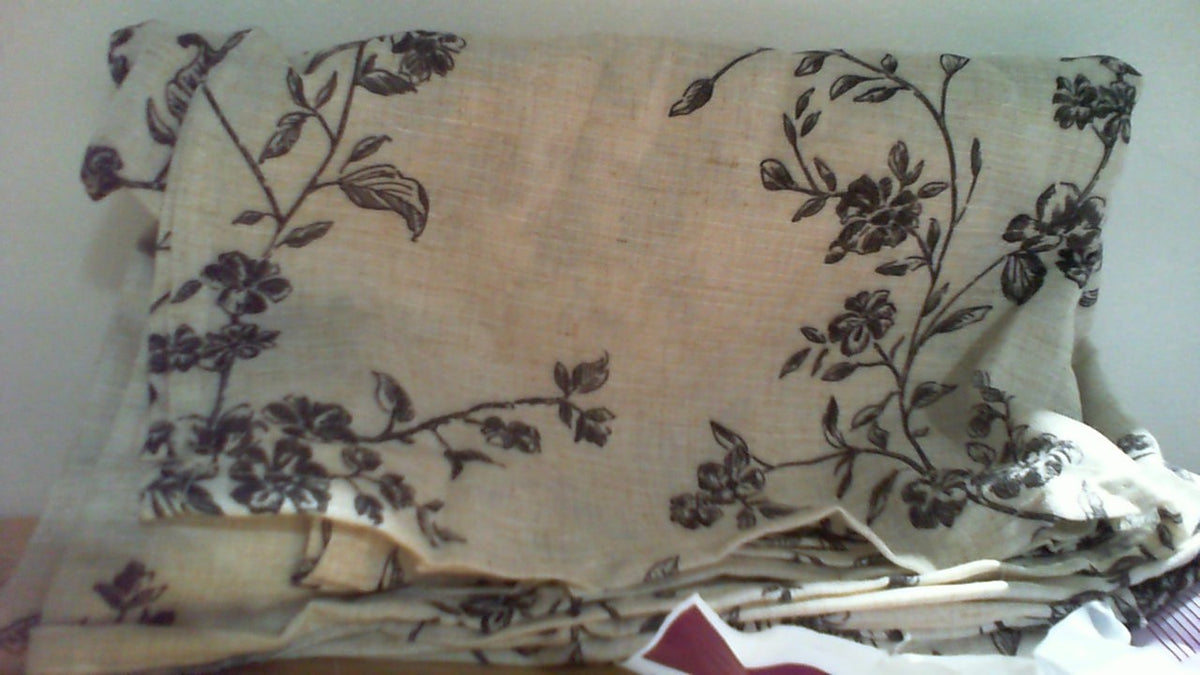 jinchan Mantel Rectangular Lino 132x178cm | Estampado Floral Farmhouse Beige | Lavable para Interior y Exterior