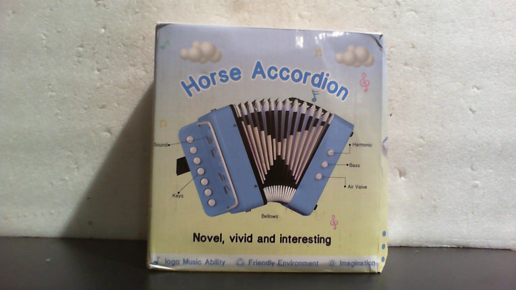 Acordeón Infantil de 10 Teclas | Diseño de Caballo con Botones | Mini Instrumento Musical para Niños Rosa Claro