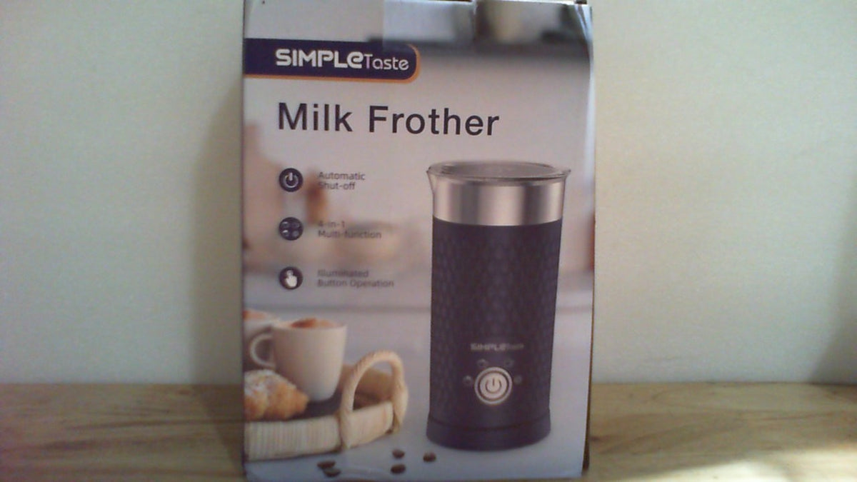 USADO - SIMPLETASTE Espumador de Leche 4 en 1 | Vaporizador Electrico Automatico, Espuma Fria y Caliente para Latte, Cappuccino y Macchiato
