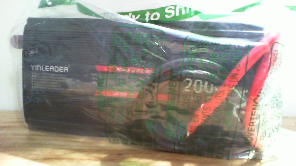 USADO Inversor de Corriente 2000W 12V a 110V/120V | DC a AC | Pantalla LCD Inteligente | Doble Salida AC | Doble Puerto USB | Para RV, Camión y Laptop | Negro