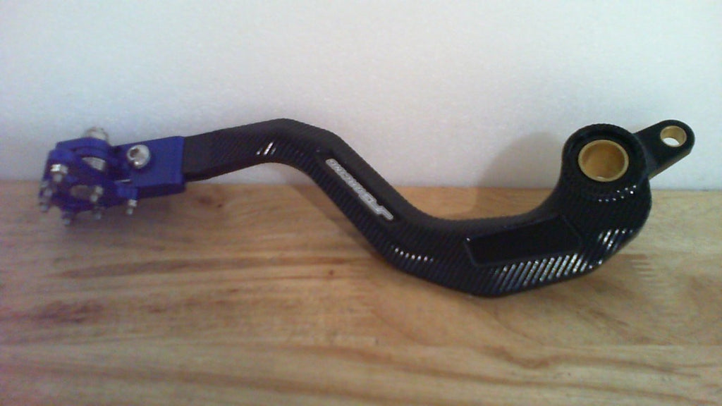JFG RACING Pedal de Freno Trasero Plegable para Moto | CNC para WR250F YZ250F 2005 YZ125 YZ250 2005-2022 | Dirt Bike Azul | OEM 4XM-27200-21